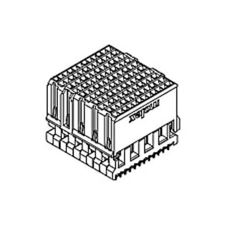Molex Board Stacking Connector, 144 Contact(S), 12 Row(S), Female, Straight, Press Fit Terminal,  1703901002